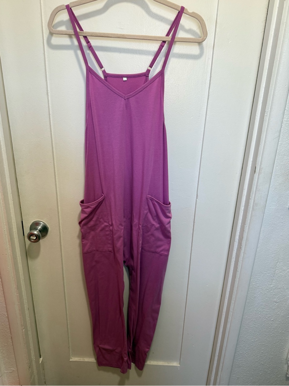 Relaxed Strappy Jumpsuit in Magenta